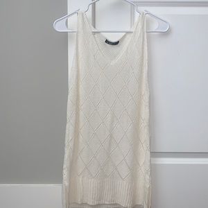 Cream knit top size small